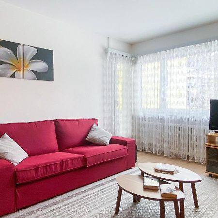 Zentrale Wohnung In St. Moritz Mit Grossem Balkon Extérieur photo